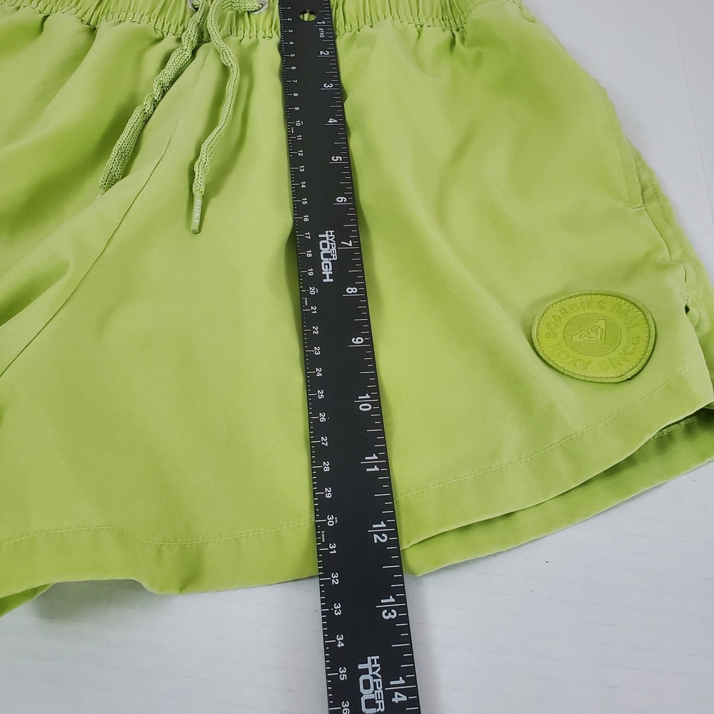 Roxy Boardies Lime Green Swim Board Shorts Womens Medium Drawstring Pockets - Picture 5 of 8